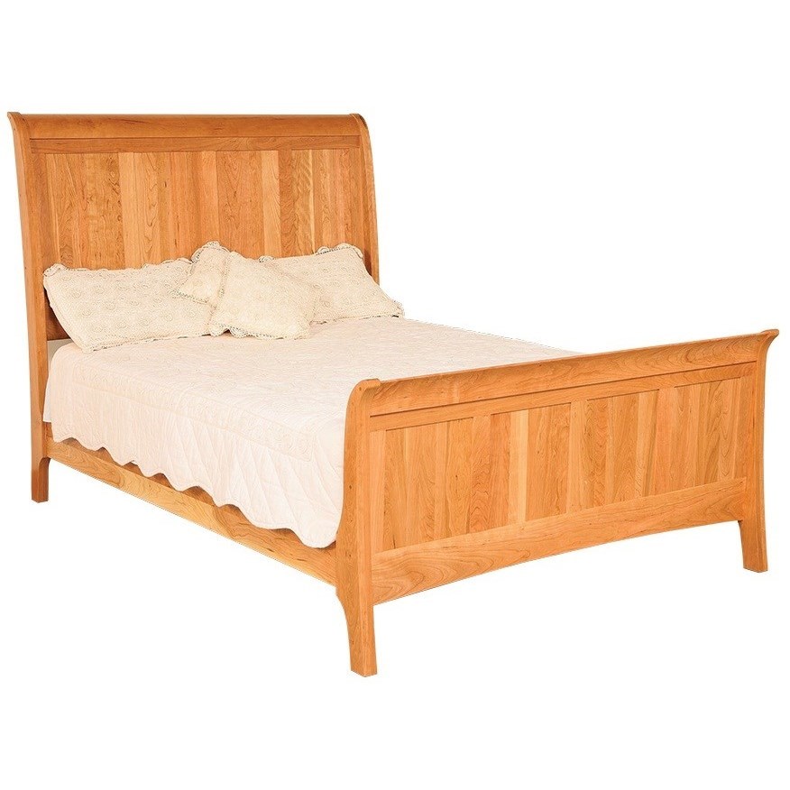 Daniels Amish Wilmington King Solid Wood Sleigh Bed Sprintz Furniture